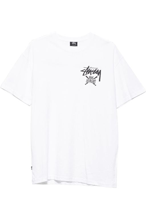 Stussy Mens Big League T Shirt White - AFQIS4691